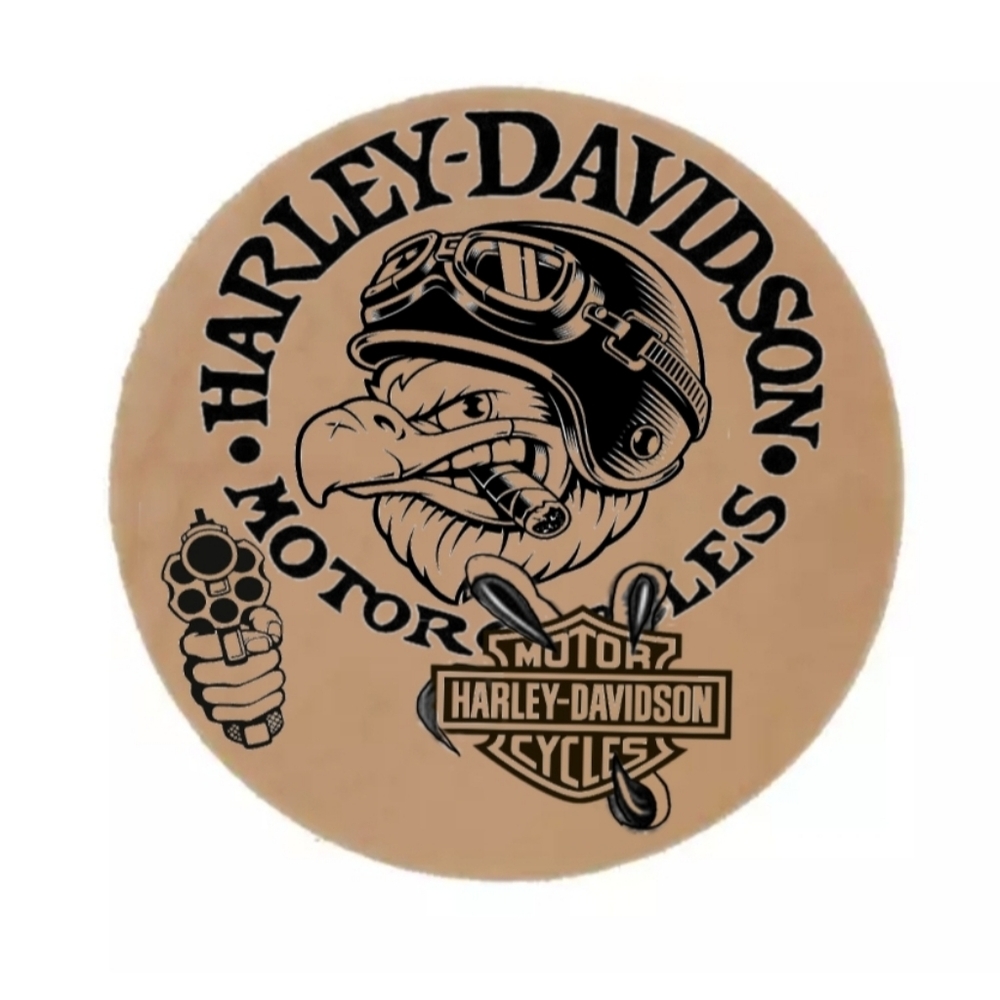 Harley Davidson eagle patch laser engraved. - Picture 2 of 2